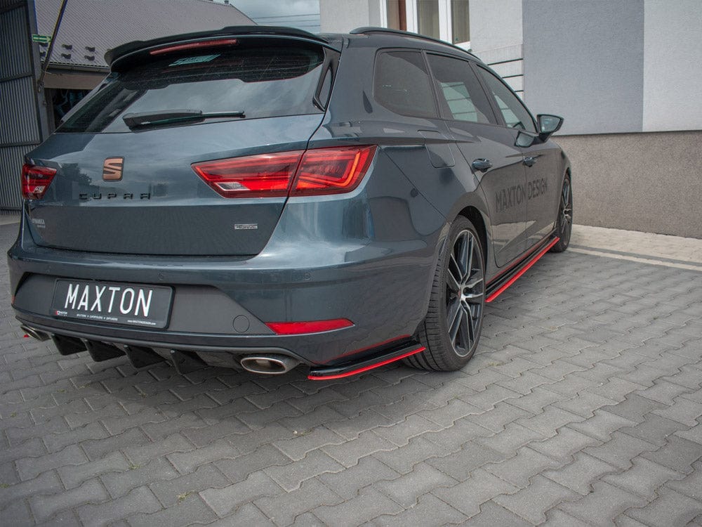 Maxton Design Rear Side Splitters V.2 Seat Leon Mk 3.5 Cupra ST 2017- Maxton Design SR