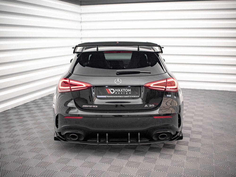 Maxton Design Red + Gloss Flaps Street PRO Rear Valance + Flaps Mercedes A35 AMG Hatchback Aero Pack W177 Maxton Design SR