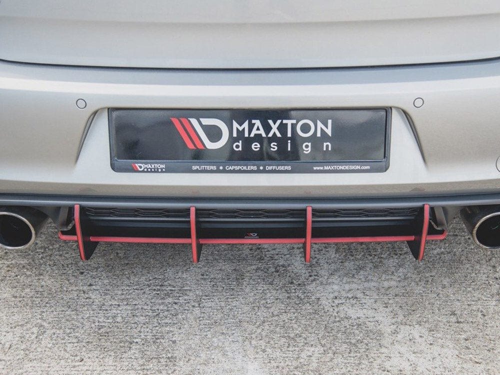 Maxton Design Red Maxton Racing Rear Diffuser V.1 VW Golf Mk7 GTI Maxton Design SR