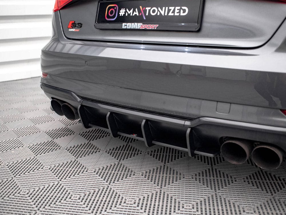 Maxton Design Red Street PRO Rear Diffuser Audi S3 Sportback 8V Facelift Maxton Design SR