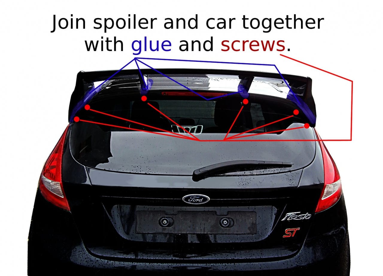 Maxton Design Roof Spoiler (Focus RS Look) Ford Fiesta MK7 Maxton Design SR