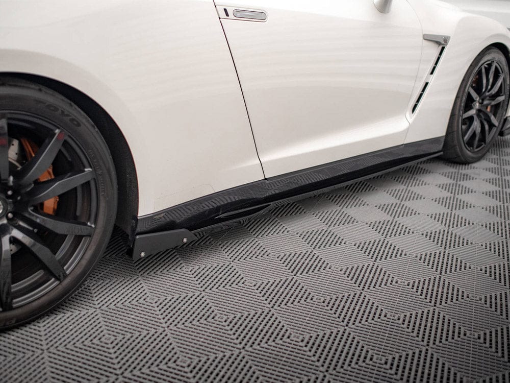 Maxton Design Side Skirts Diffusers + Flaps Nissan GTR R35 Facelift Maxton Design SR
