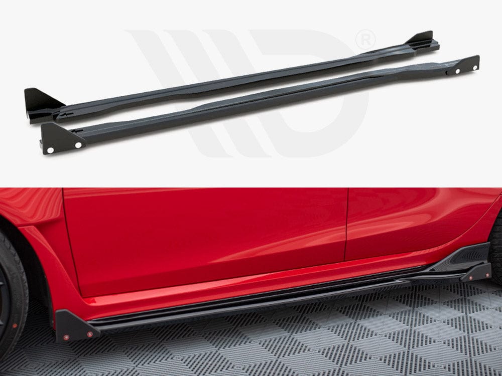 Maxton Design Side Skirts Diffusers V.1 + Flaps Honda Civic Type-R Mk 11 Maxton Design SR