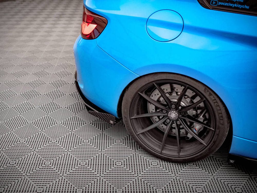 Maxton Design Street PRO Rear Side Splitters (+flaps) Bmw M2 F87 2016-2020 Maxton Design SR