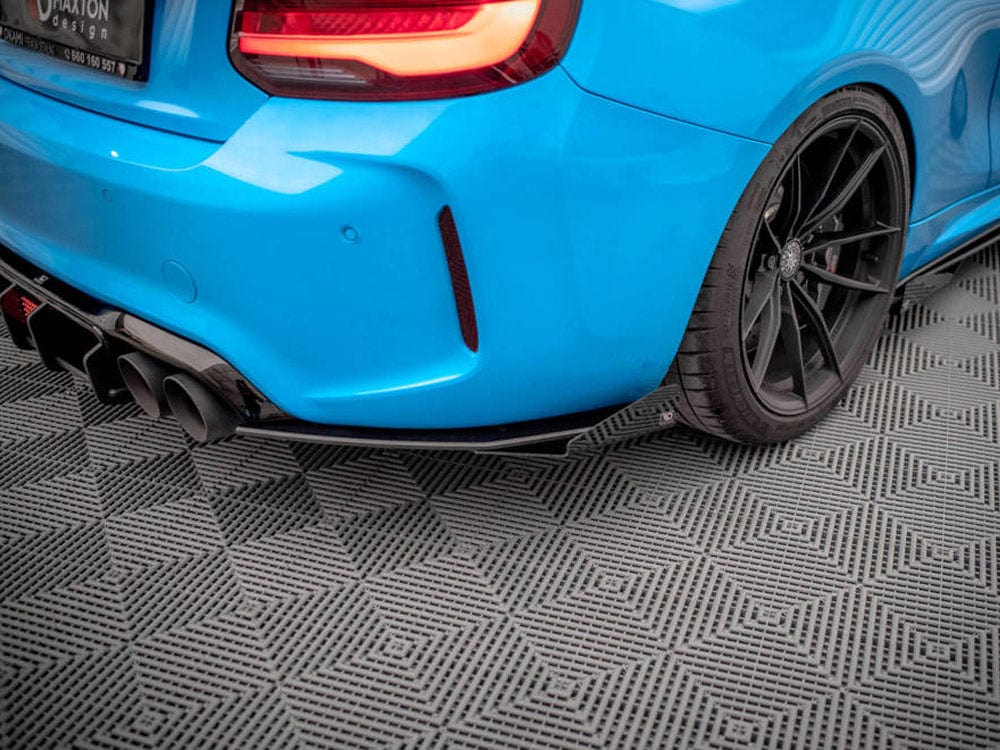 Maxton Design Street PRO Rear Side Splitters (+flaps) Bmw M2 F87 2016-2020 Maxton Design SR