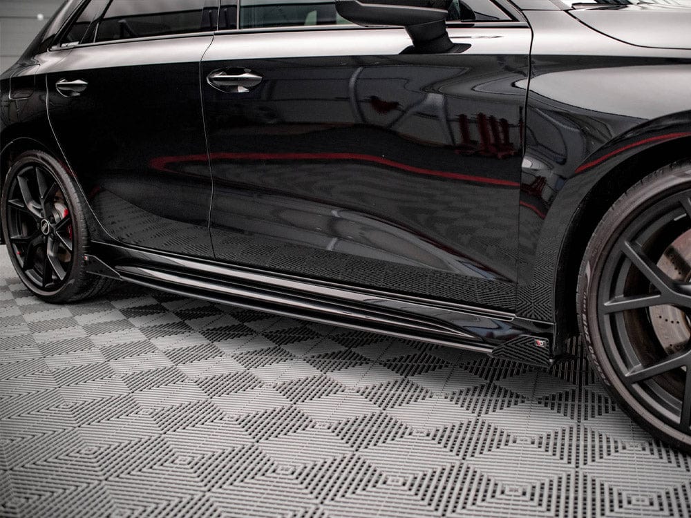 Maxton Design Street PRO Side Skirts Diffusers (+flaps) Audi RS3 Sportback 8Y 2020- Maxton Design SR