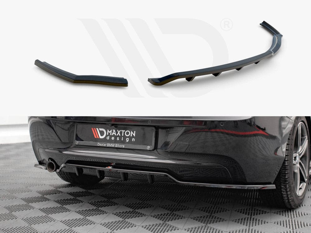 Maxton Design Textured Central Rear Splitter (Vertical Bars) BMW 1 F20 Maxton Design SR