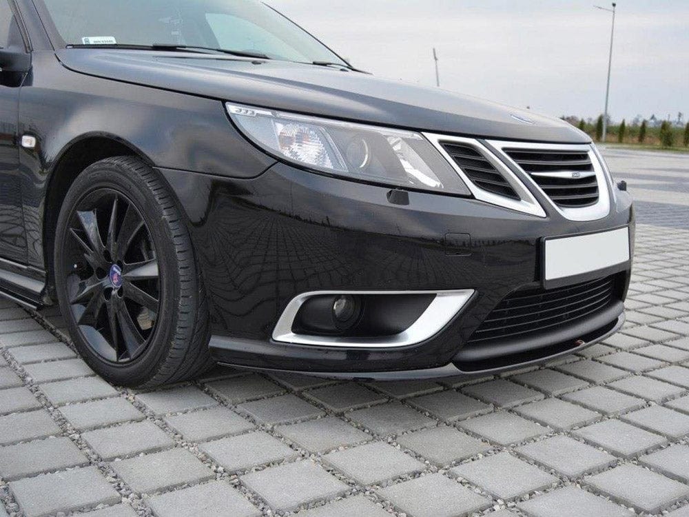 Maxton Design Textured Front Splitter SAAB 9-3 AERO MK2 Facelift 2007-2011 Maxton Design SR