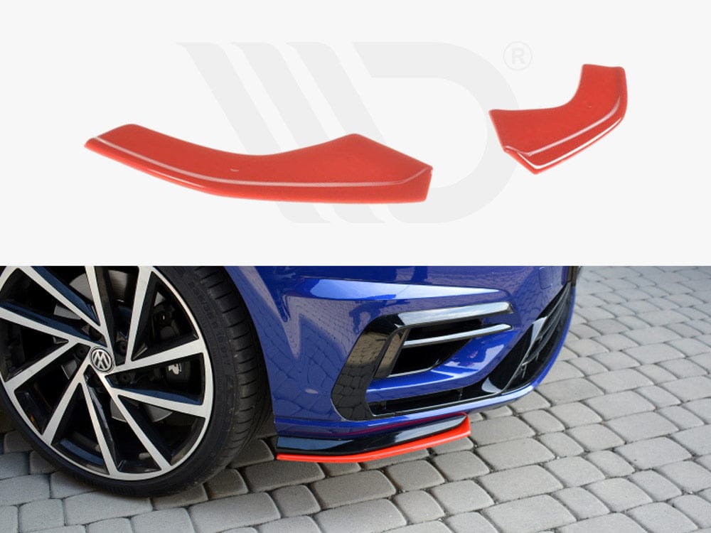 Maxton Design Textured Front Splitter V.8 VW Golf 7 R / R-Line Facelift Maxton Design SR