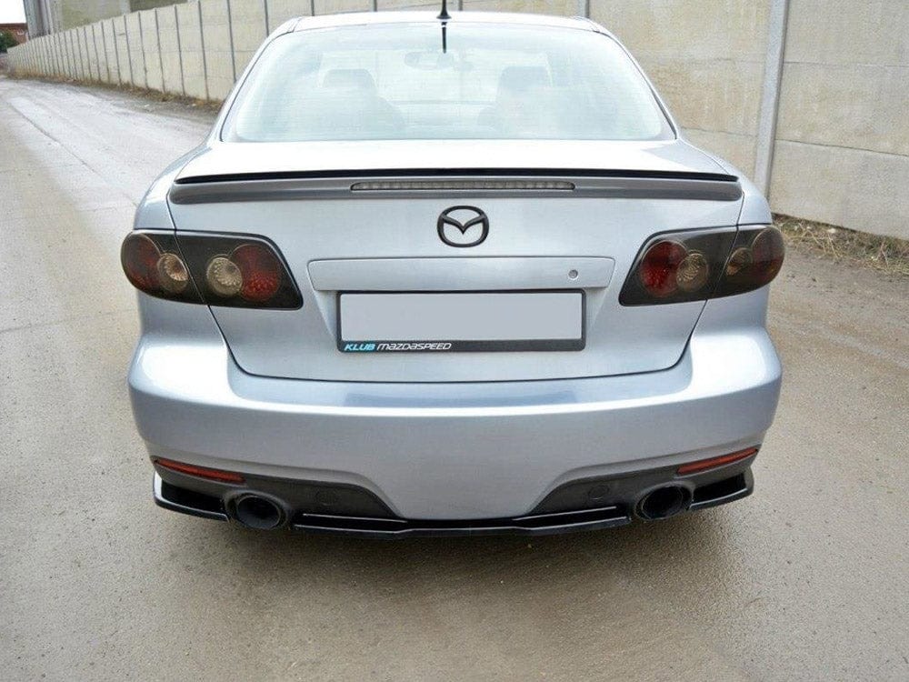 Maxton Design Textured / No Central Rear Splitter Mazda 6 MK1 MPS 2006-2007 Maxton Design SR