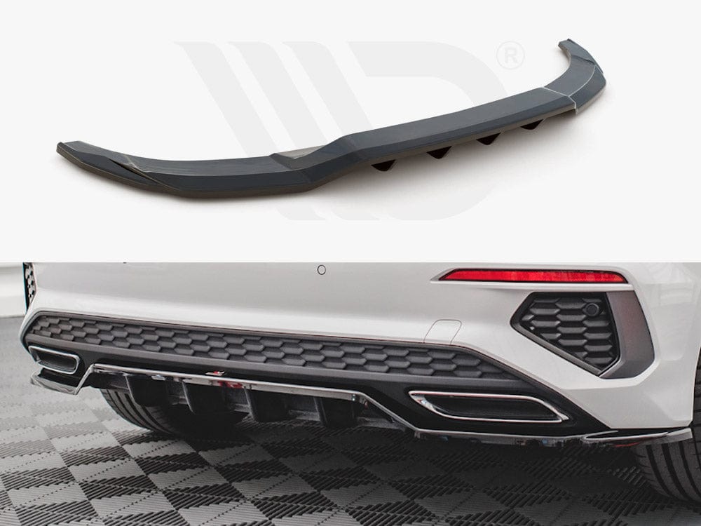 Maxton Design Textured / No Central Rear Splitter (Vertical Bars) Audi A3 S-line Sportback 8Y 2020- Maxton Design SR