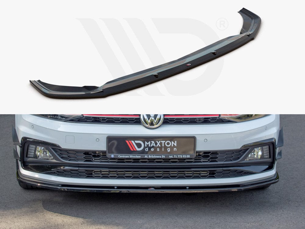 Maxton Design Textured / No Front Splitter V.1 VW Polo MK6 GTI 2017-2021 Maxton Design SR