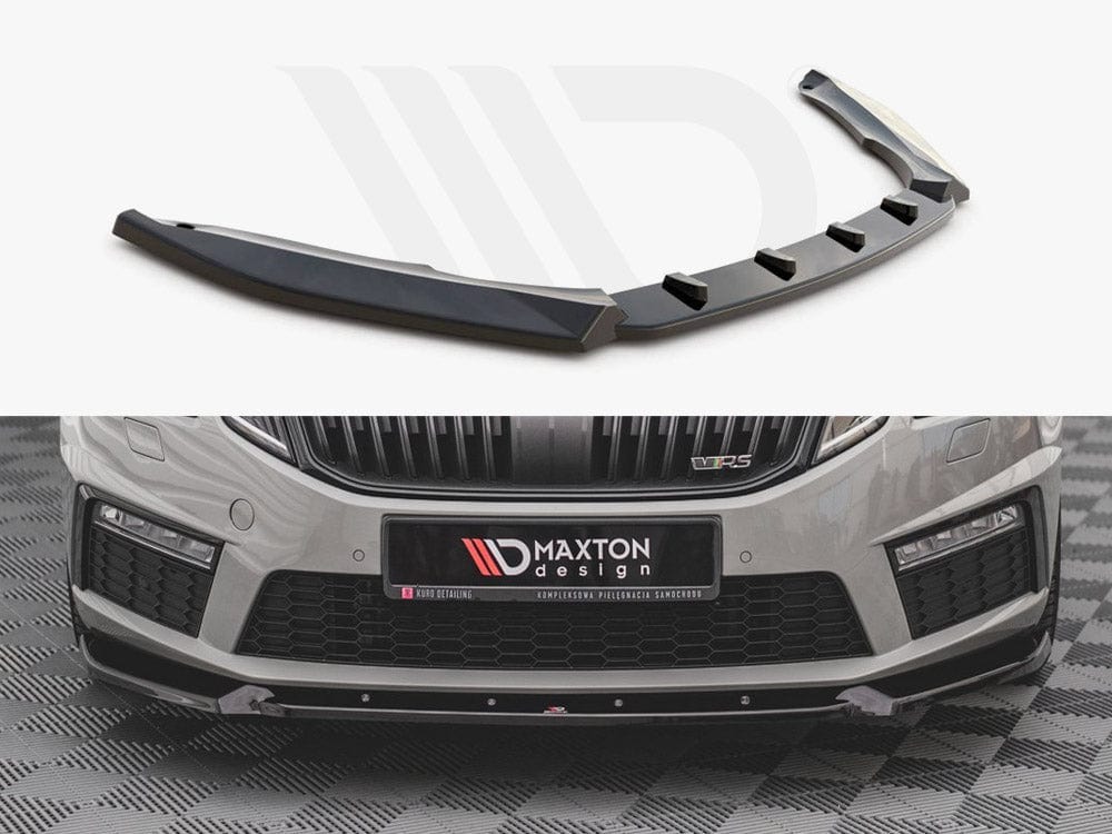 Maxton Design Textured / No Front Splitter V.2 Skoda Octavia RS MK3 Facelift 2016-2019 Maxton Design SR