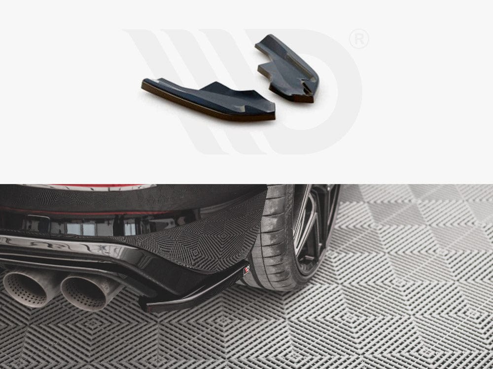 Maxton Design Textured / No Rear Side Splitters V.4 VW Golf R MK8 2020- Maxton Design SR