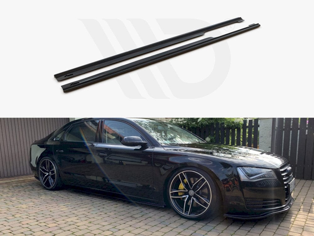 Maxton Design Textured / No Side Skirts Diffusers Audi A8 Long D4 2009- 2013 Maxton Design SR