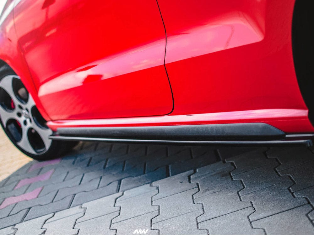 Maxton Design Textured / No Side Skirts Splitters Volkswagen Polo MK5 GTI 6R Pre-facelift 2009-2014 Maxton Design SR