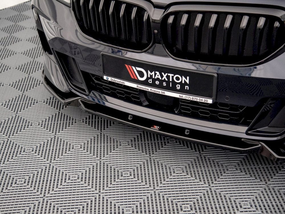Maxton Design Textured / Orange Front Splitter Bmw 6 GT M-pack G32 Facelift 2020- Maxton Design SR