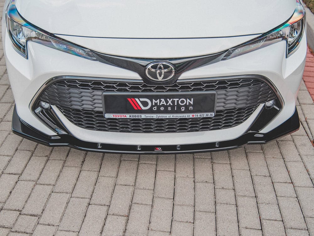 Maxton Design Textured / Orange Front Splitter V1 Toyota Corolla MK12 Touring Sports/ Hatchback 2019- Maxton Design SR