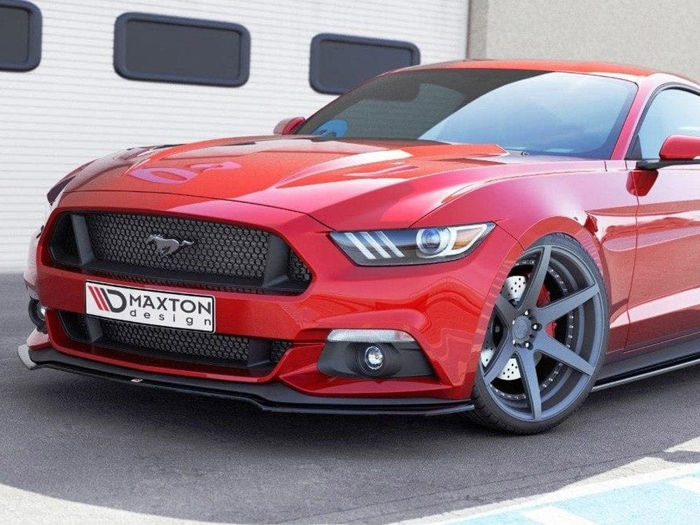 Maxton Design Textured / Red Front Splitter V.1 Ford Mustang Mk6 2014-17 Maxton Design SR