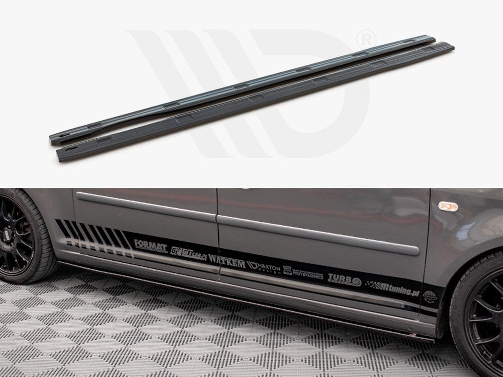 Maxton Design Textured Side Skirts Diffusers VW Caddy Long MK3 Facelift 2010-2015 Maxton Design SR