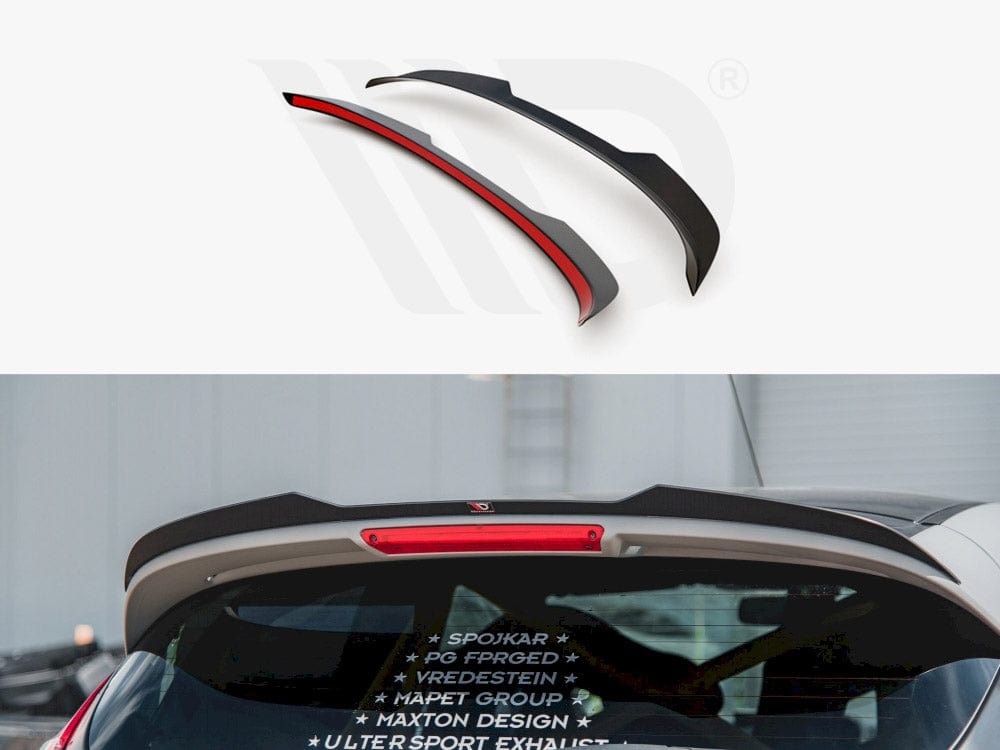 Maxton Design Textured Spoiler CAP Ford Fiesta MK7.5 ST Black And White Edition 2013-2017 Maxton Design SR