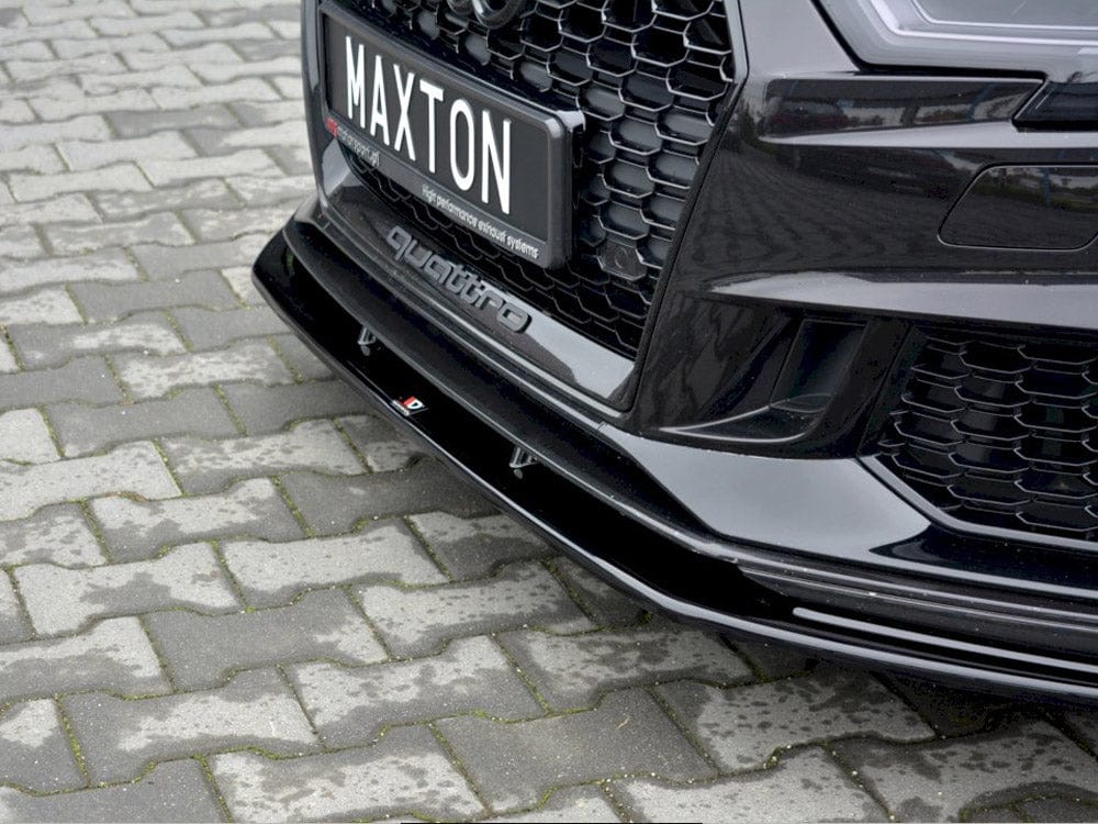 Maxton Design Textured / White Front Splitter V.1 Audi RS3 8V Facelift Sportback 2017 - 20 Maxton Design SR