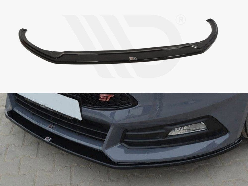 Maxton Design Textured / White Front Splitter V.2 Focus ST MK3 Facelift Model Maxton Design SR