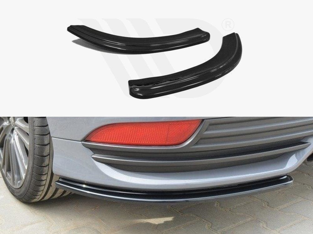 Maxton Design Textured / White Rear Side Splitters Ford Focus ST Mk3 FL Maxton Design SR