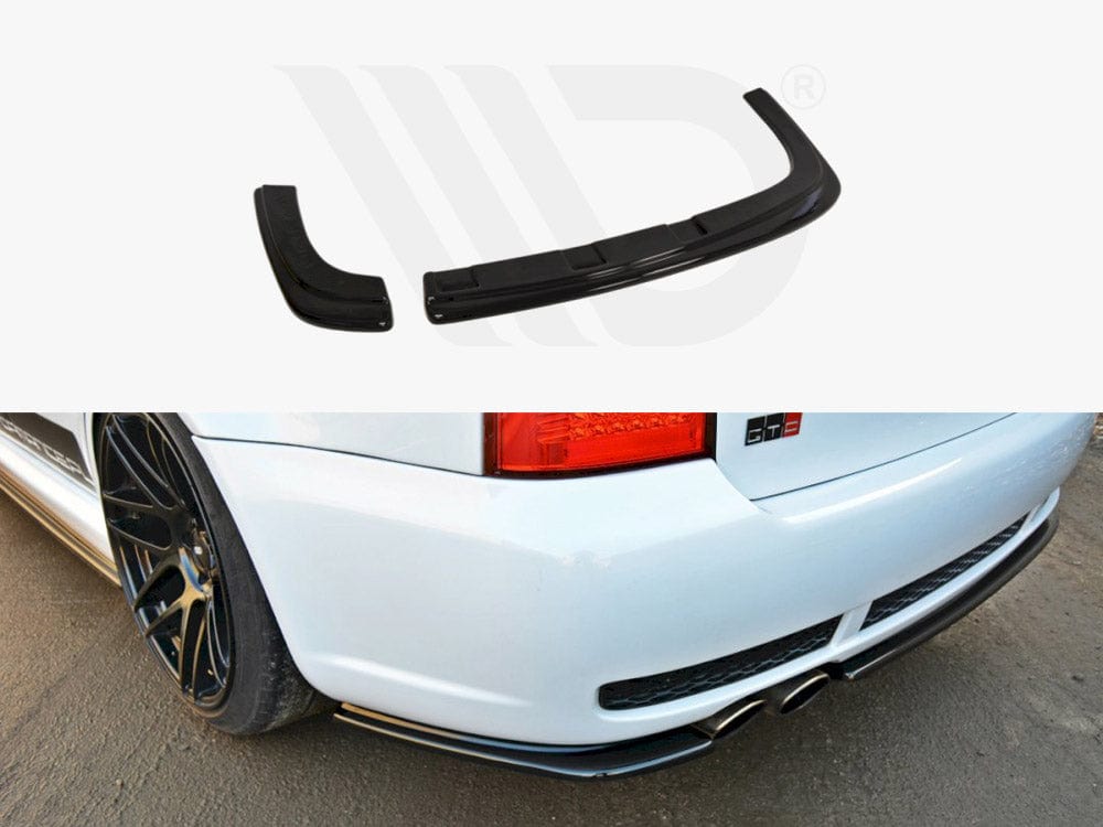 Maxton Design Textured / White Rear Splitter Audi RS4 B5 Maxton Design SR