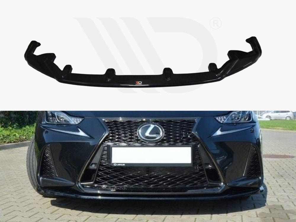 Maxton Design Textured / Yellow Front Splitter Lexus IS MK3 Facelift F-sport 2016-UP Maxton Design SR