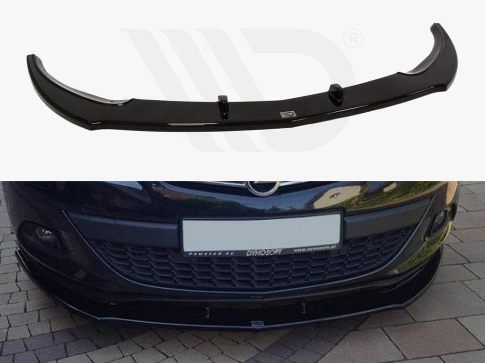Maxton Design Textured / Yellow Front Splitter Opel Astra J GTC 2012-15 Maxton Design SR
