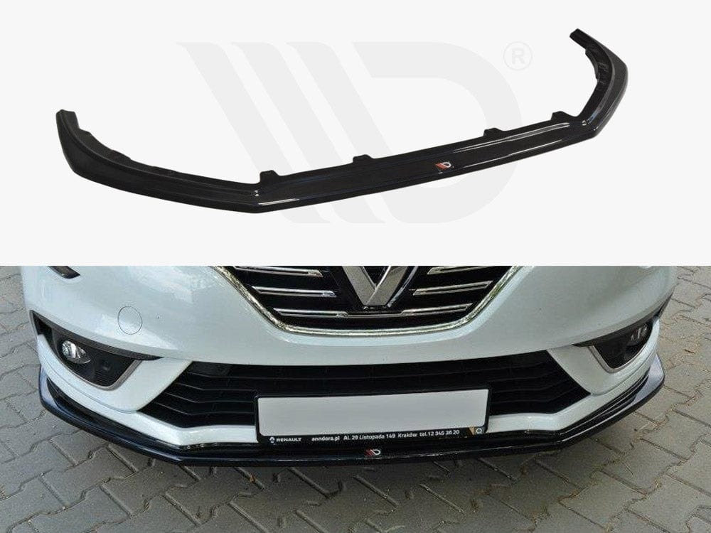 Maxton Design Textured / Yellow Front Splitter Renault Megane MK4 Hatchback 2016-UP Maxton Design SR