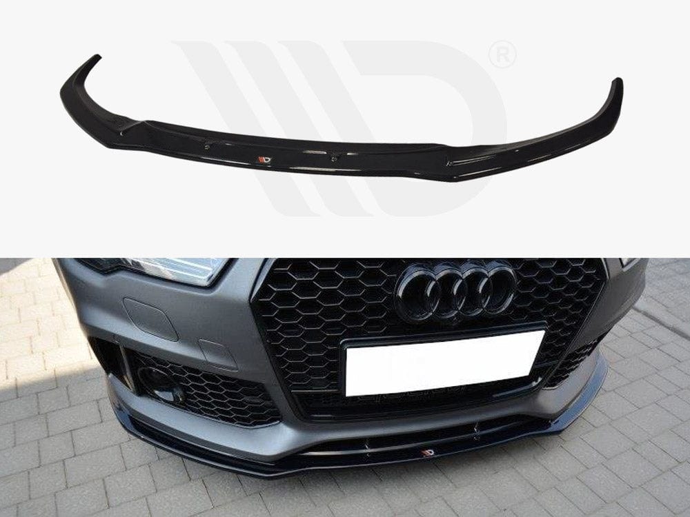 Maxton Design Textured / Yellow Front Splitter V.1 Audi RS7 C7 Facelift 2014-2017 Maxton Design SR