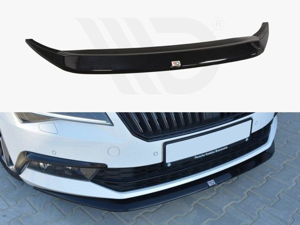 Maxton Design Textured / Yellow Front Splitter V.1 Skoda Superb III Maxton Design SR