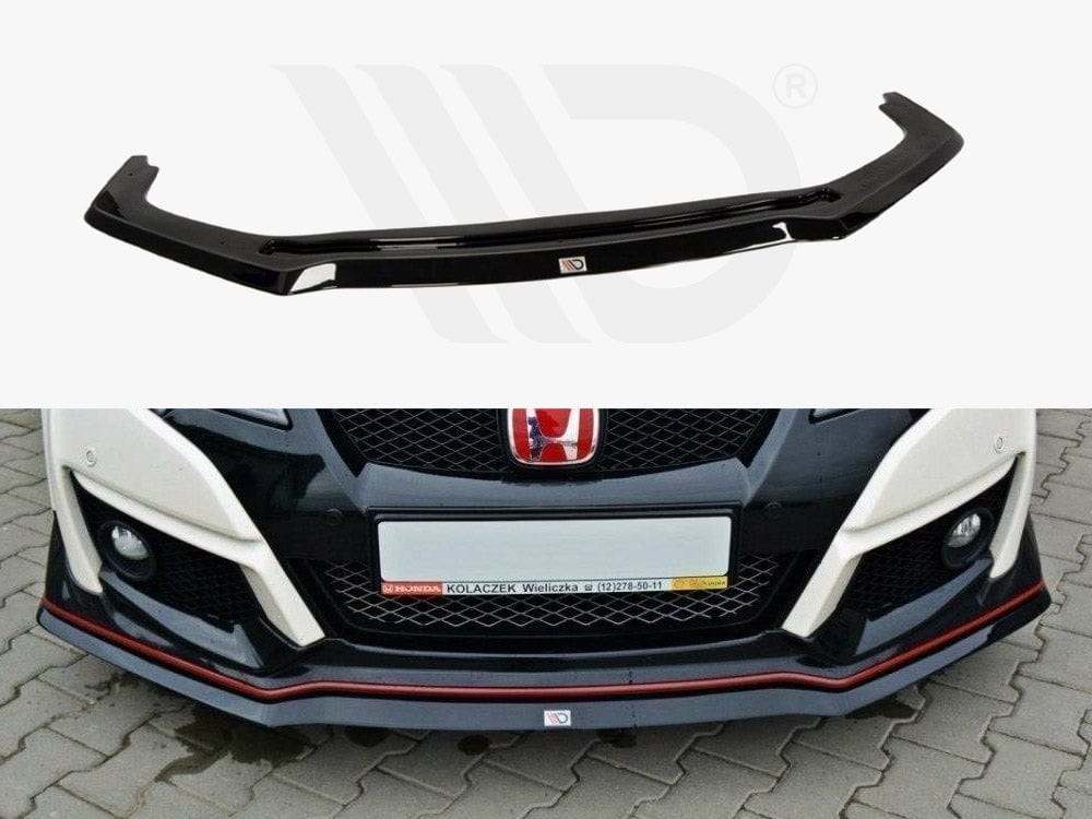 Maxton Design Textured / Yellow Front Splitter V.2 Honda Civic IX Type R 2015-2017 Maxton Design SR