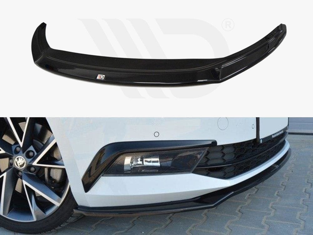 Maxton Design Textured / Yellow Front Splitter V.2 Skoda Superb III Maxton Design SR
