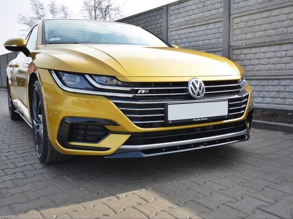 Maxton Design Textured / Yellow Front Splitter V.2 VW Arteon R-line Maxton Design SR