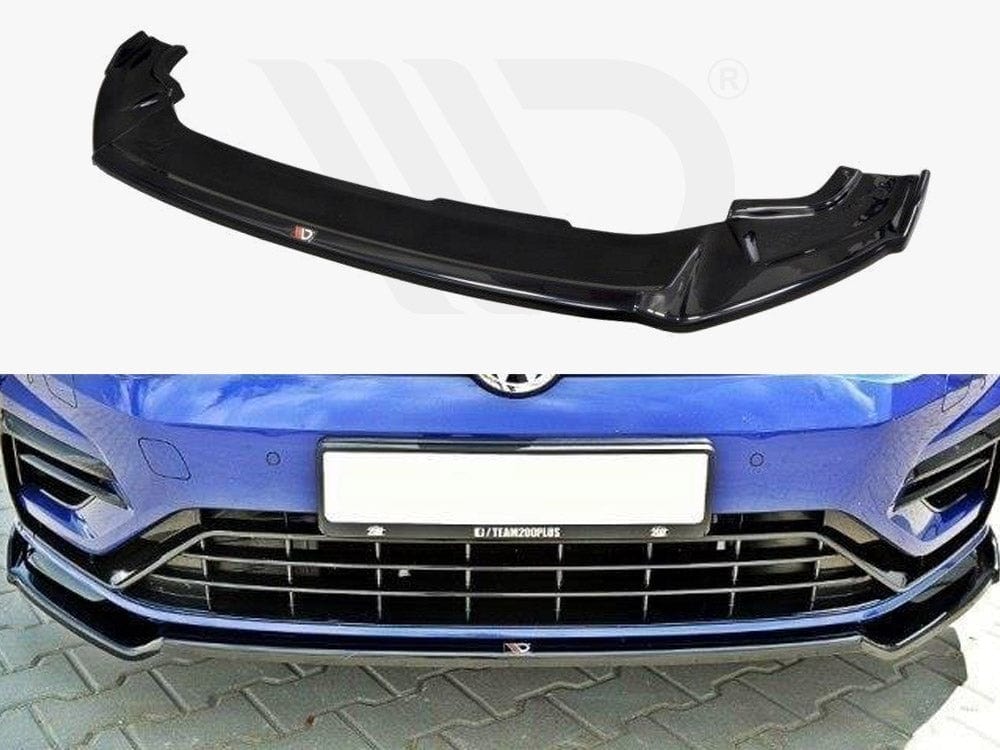 Maxton Design Textured / Yellow Front Splitter V.2 VW Golf 7 R / R-Line Facelift Maxton Design SR