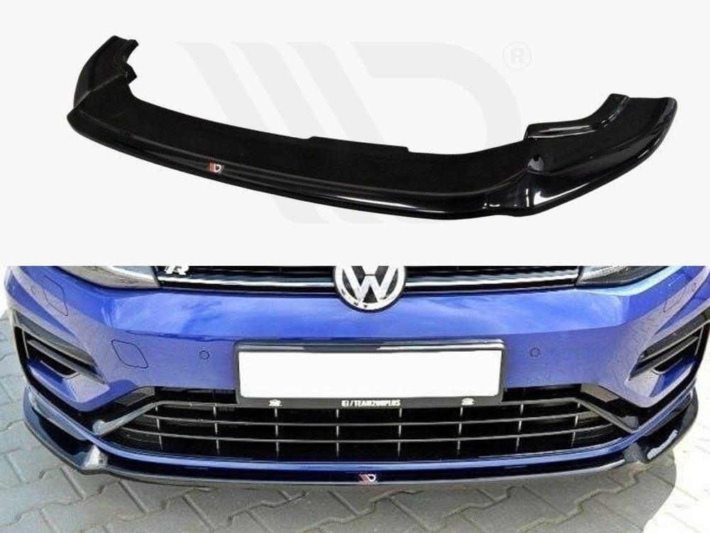Maxton Design Textured / Yellow Front Splitter V.3 VW Golf 7 R / R-Line Facelift Maxton Design SR