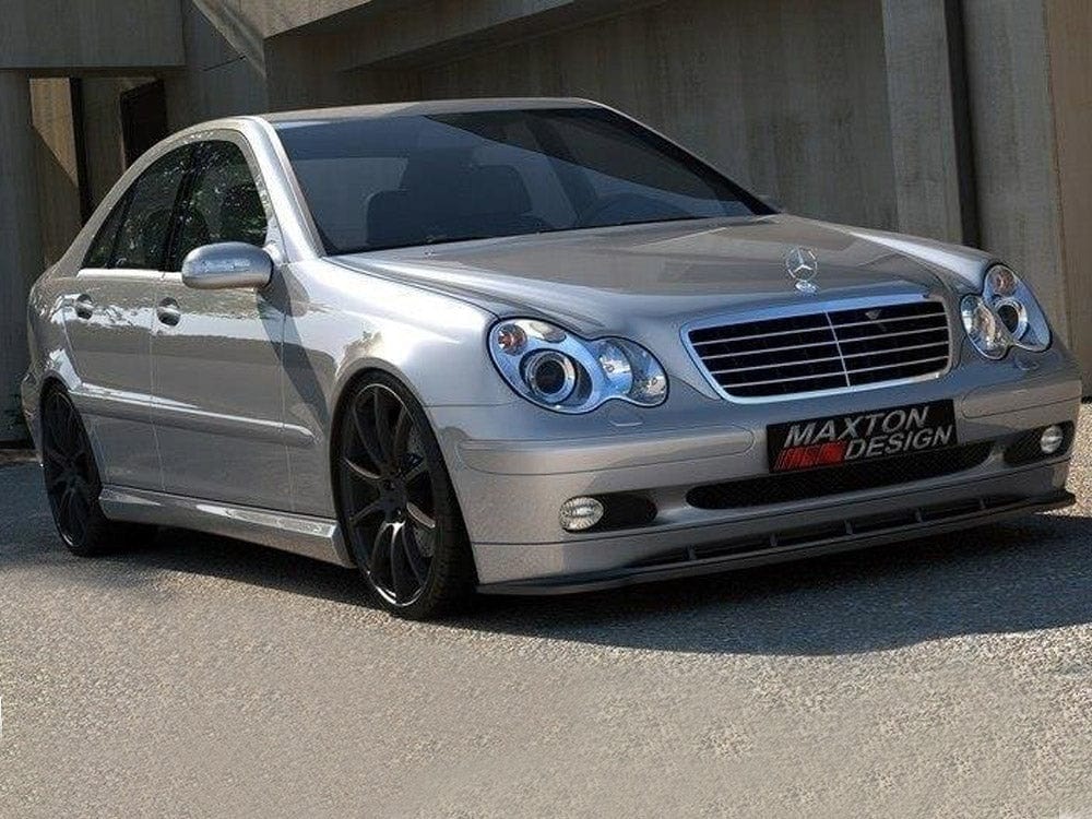 Maxton Design Textured / Yellow Mercedes C-class W203 Front Splitter (For Standard Version) 2000-2004 Maxton Design SR