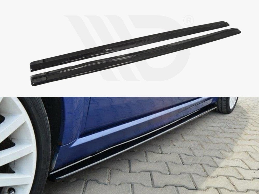 Maxton Design Textured / Yellow Side Skirts Diffusers Ford Mondeo MK3 ST220 Maxton Design SR