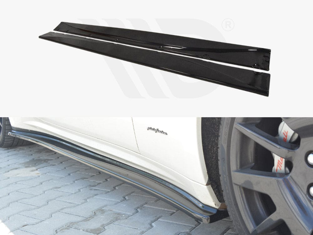 Maxton Design Textured / Yellow Side Skirts Diffusers Maserati Granturismo 2007-2011 Maxton Design SR