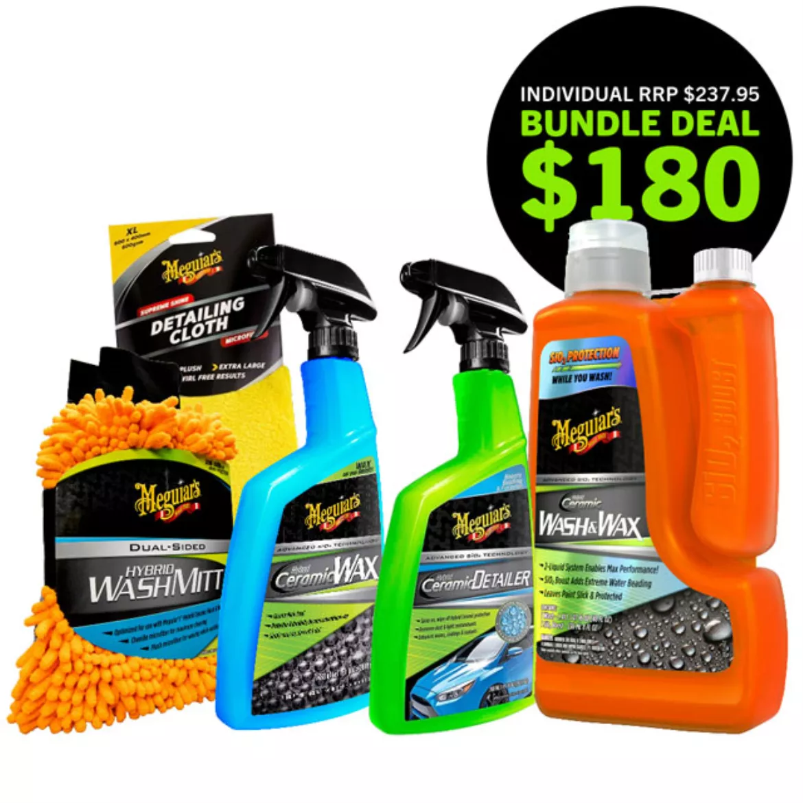 MEGUIARS CERAMIC WASH & WAX BUCKET KIT