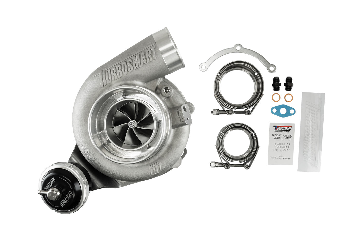 Turbosmart TS-2 Performance Turbocharger (Water Cooled) 6262 V-Band 0.82AR Internally Wastegated