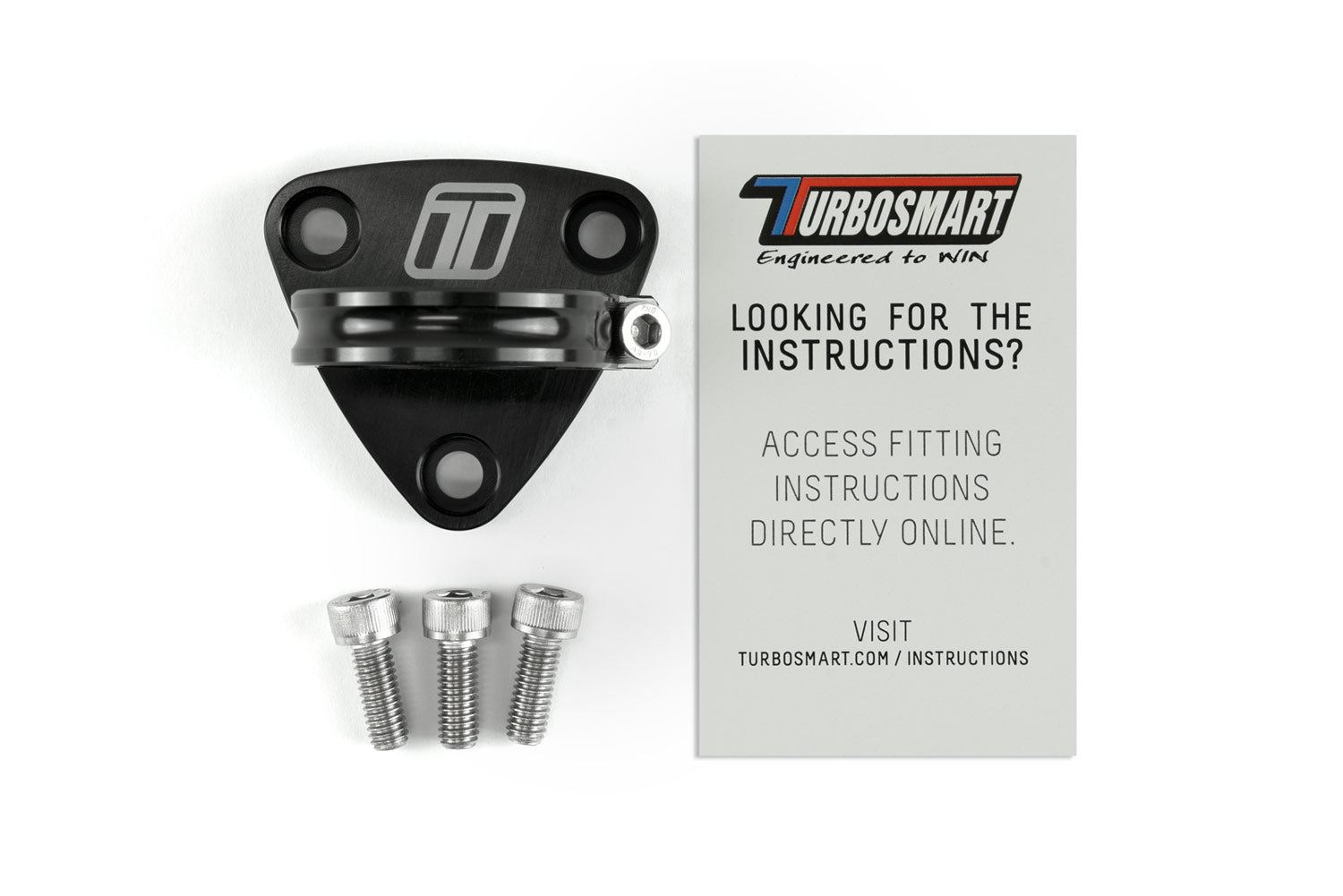 Turbosmart V2 Turbo Oil Pressure Regulator Billet Mounting Bracket, Black TS-0801-3002