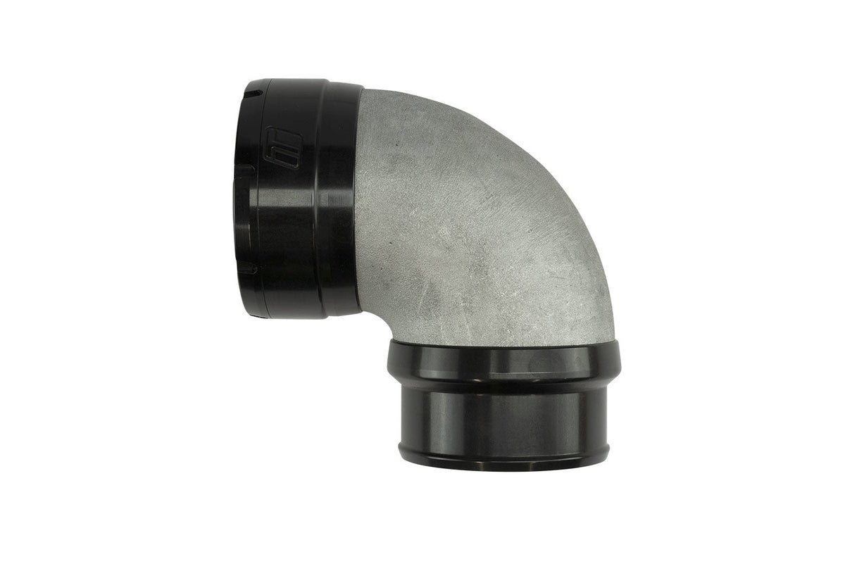 Turbosmart LockSleeve Turbo Adapter Compressor Outlet 2.50" to 90 Elbow Hose Barb 2.50" - Black - image 2