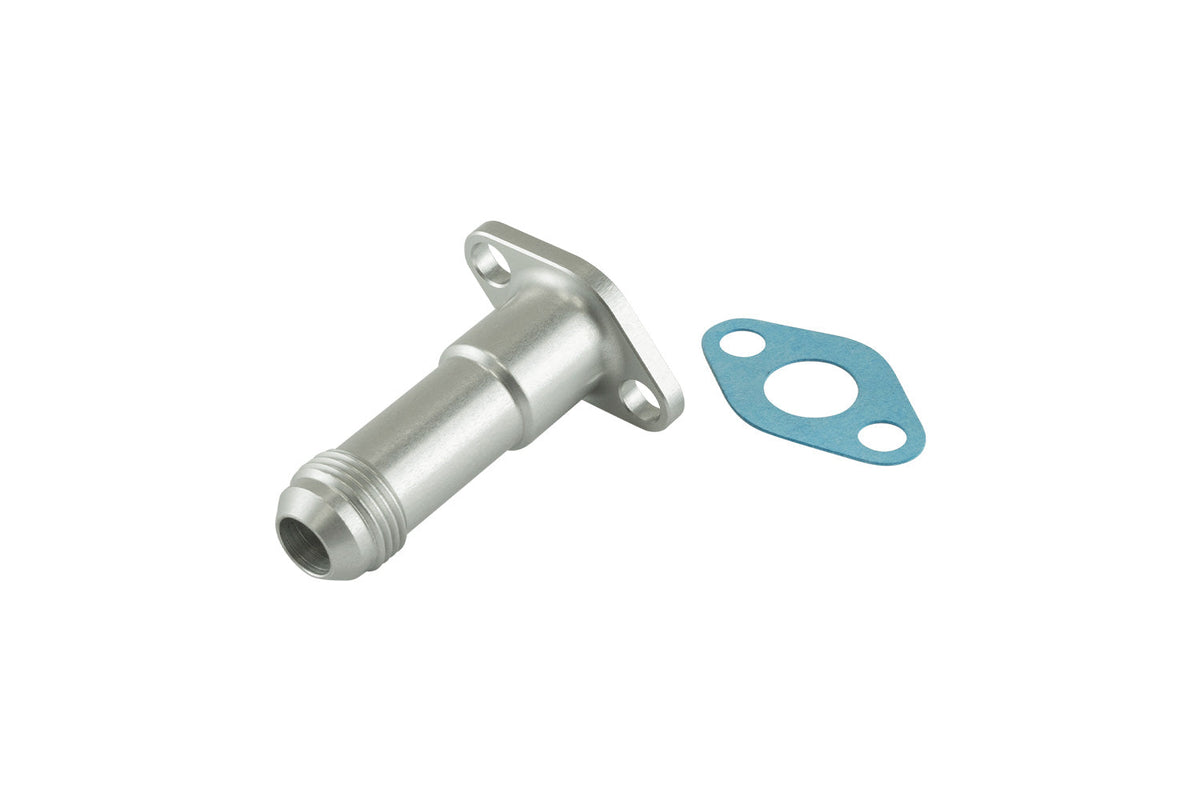 Turbosmart 38.1mm 10AN 75mm Extended Oil Drain Silver TS-199-3007