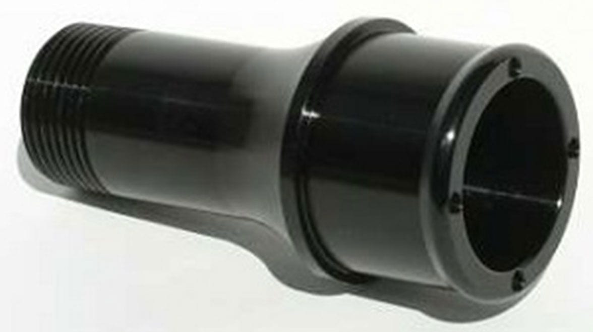 MEZIERE 1 3/4" Hose Connection Meziere Inlet Fitting,Extended Length For 100 Series Electric Water Pumps Black Finish M SR