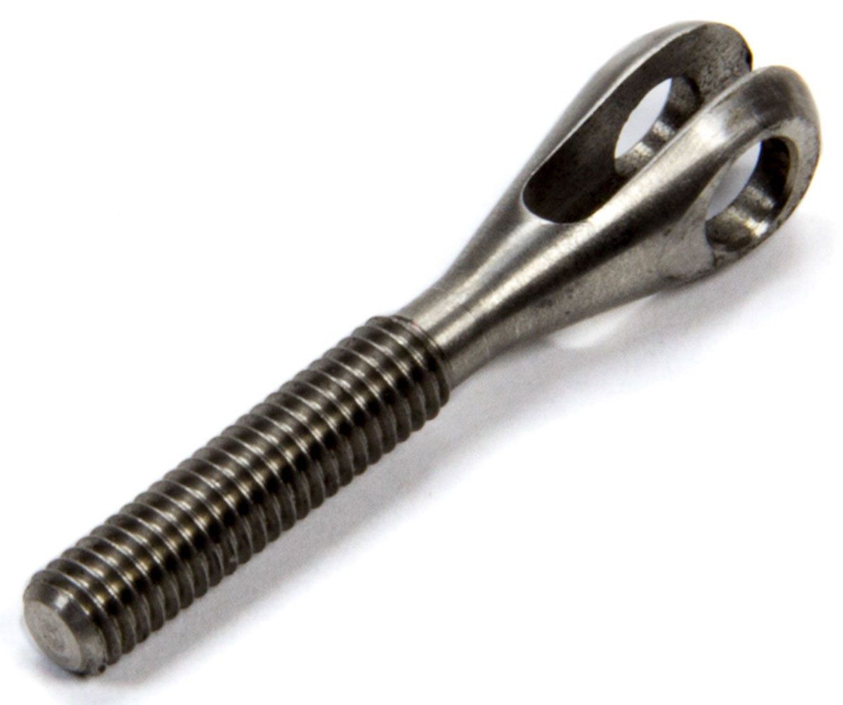 MEZIERE 1/4-28 L/H Male Thread, 1/8" Slot With 3/16" Bolt Hole Meziere Threaded Clevis Stainless Steel MZTC1428L SR