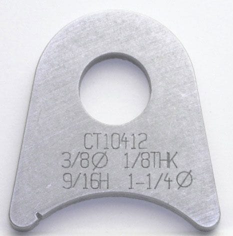 MEZIERE Suit 1-1/4" Tube With 3/8" Hole (Qty: 4) Meziere Weld-On Flat Tab 4130 Steel MZCT10412C SR